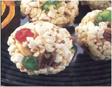 Candied Cherry Popcorn Balls Recipe