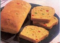 Pumpkin Loaves Recipe with Candied Pineapple and Orange Peel