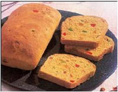 Pumpkin Loaves Recipe with Candied Pineapple and Orange Peel