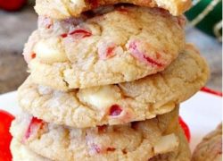 Cherry Almond White Chocolate Cookies