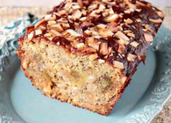 Gluten Free Tropical Banana Bread with Almond Flour and Macadamia Nuts