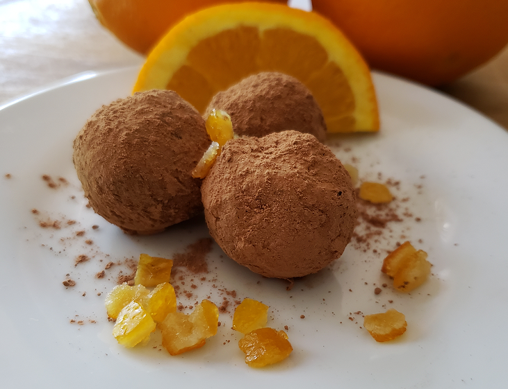 Orange Mocha Truffles Recipe with Paradise Candied Orange Peel