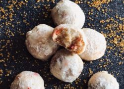 Cherry Pecan Snowball Cookies