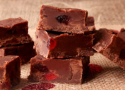 Slightly Boozy Chocolate Cherry Fudge