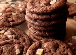 Dark Chocolate Orange and Candied Ginger Cookies