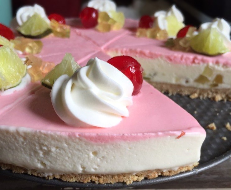 Cherry Lime & Citron Icebox Cheesecake Recipe with Paradise Candied Fruit