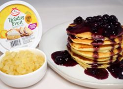 Lemon Pancakes with Blueberry Sauce