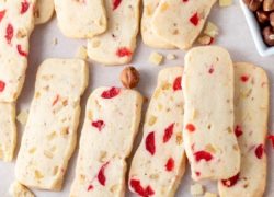 Lemon Shortbread Cookies with Candied Fruit