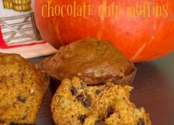 Pumpkin Ginger Chocolate Chip Muffins