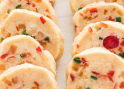 Fruitcake Shortbread Cookies