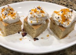 Eggless Orange Saffron Cake