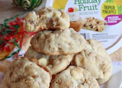 Candied Pineapple White Chocolate cookies