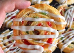 Cherry Pinwheel Cookies