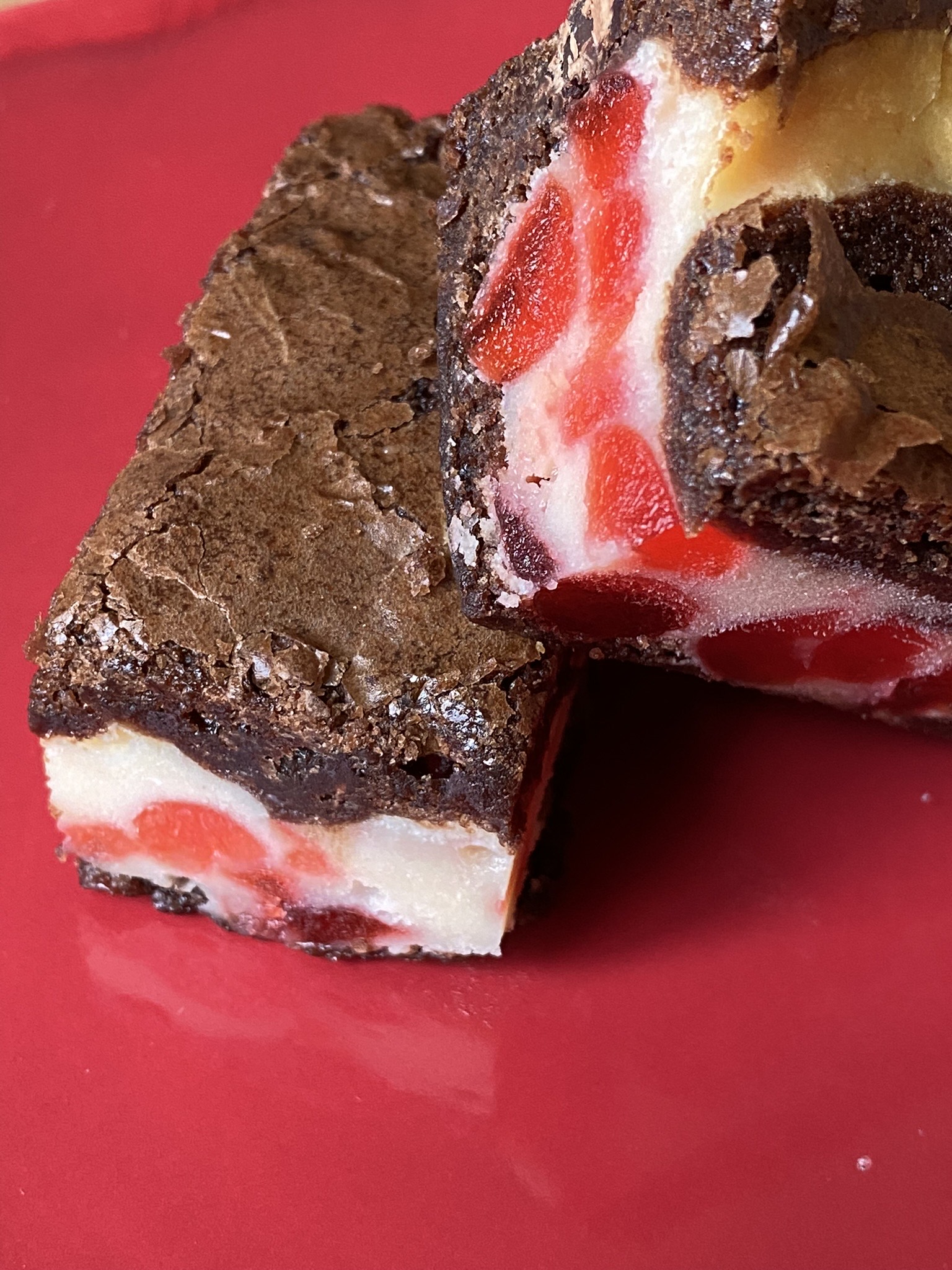 Chocolate Cherry Cheesecake Brownies - Paradise Fruit