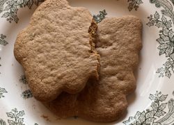 Sourdough Gingerbread Cookies with Crystallized Ginger