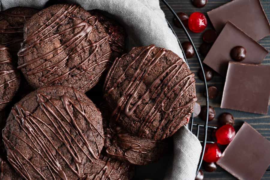 Triple Chocolate Cherry Cookies - Paradise Fruit