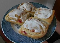 Sweet Yeast Rolls with Cream Cheese Candied Fruit